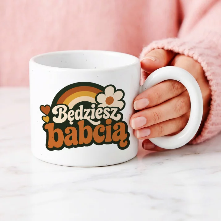 Kubek Z Okrągłym Uchem Dla Przyszłej Babci Prezent Na Dzień Babci Dla Kobiety: Radosna Przyszła Babcia Kubek Z Okrągłym Uchem Dla Przyszłej Babci Prezent Na Dzień Babci Dla Kobiety: Radosna Przyszła Babcia