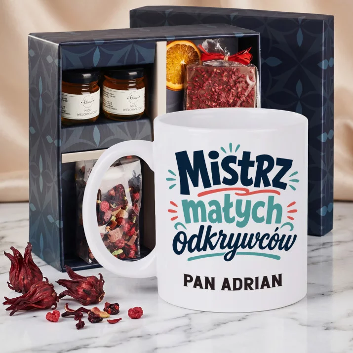 Zestaw Prezenowy z Kubkiem Dla Nauczyciela Przedszkola Dla Mężczyzny: Mistrz Małych Odkrywców Zestaw Prezenowy z Kubkiem Dla Nauczyciela Przedszkola Dla Mężczyzny: Mistrz Małych Odkrywców