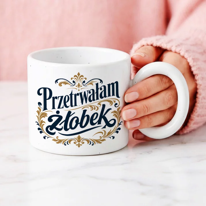 Kubek Z Okrągłym Uchem Na Zakończenie Żłobka Prezent Dla Kobiety: Żłobkowy Triumf