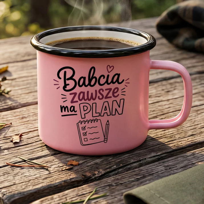 Kubek Emaliowany Na Dzień Babci Prezent Dla Babci Kobiety: Ironiczna Babcina Nuta Kubek Emaliowany Na Dzień Babci Prezent Dla Babci Kobiety: Ironiczna Babcina Nuta