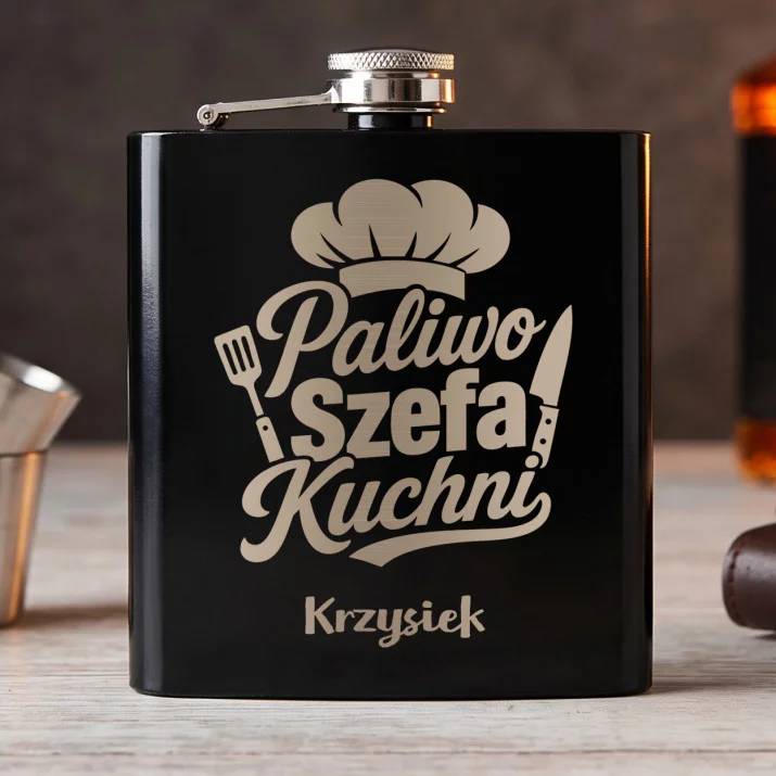 Piersiówka Z Grawerem Dla Kucharza Prezent Dla Mężczyzny: Paliwo Szefa Kuchni