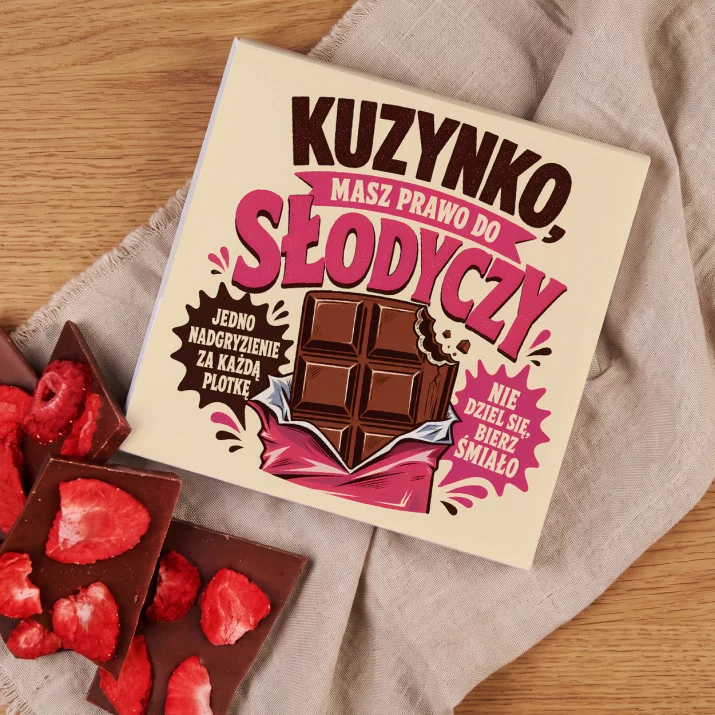 Czekolada Z Truskawkami Dla Kuzynki Prezent Dla Kobiety: Kuzynkowe Żarty Czekolada Z Truskawkami Dla Kuzynki Prezent Dla Kobiety: Kuzynkowe Żarty