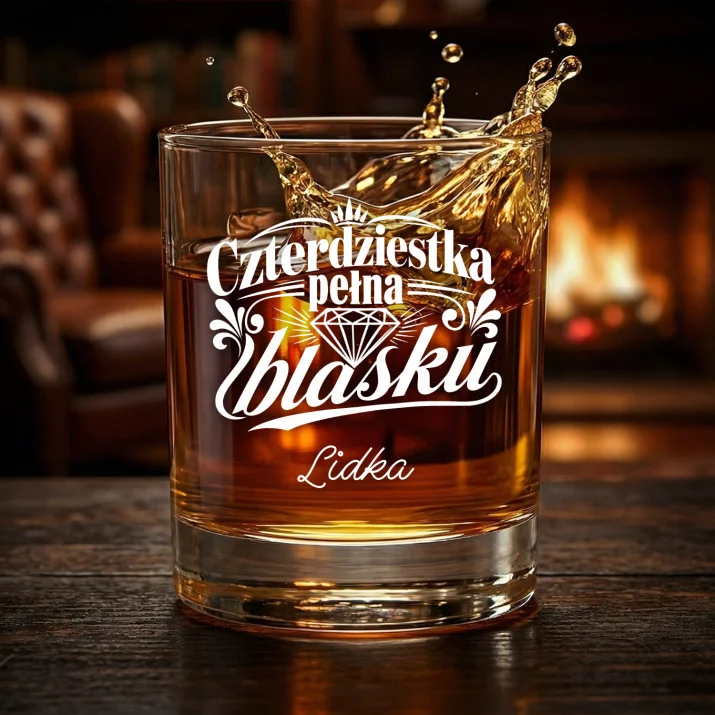 Szklanki Do Whisky z Grawerem Na 40 Urodziny Kobiety Prezent Na 40 Urodziny Dla Kobiety: Czterdziestka Pełna Szklanki Do Whisky z Grawerem Na 40 Urodziny Kobiety Prezent Na 40 Urodziny Dla Kobiety: Czterdziestka Pełna