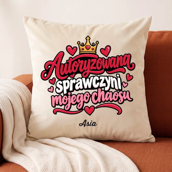 Poduszka Dekoracyjna Dla Narzeczonej Prezent Na Dzień Dziewczyny Dla Kobiety: Autoryzowana Sprawczyni