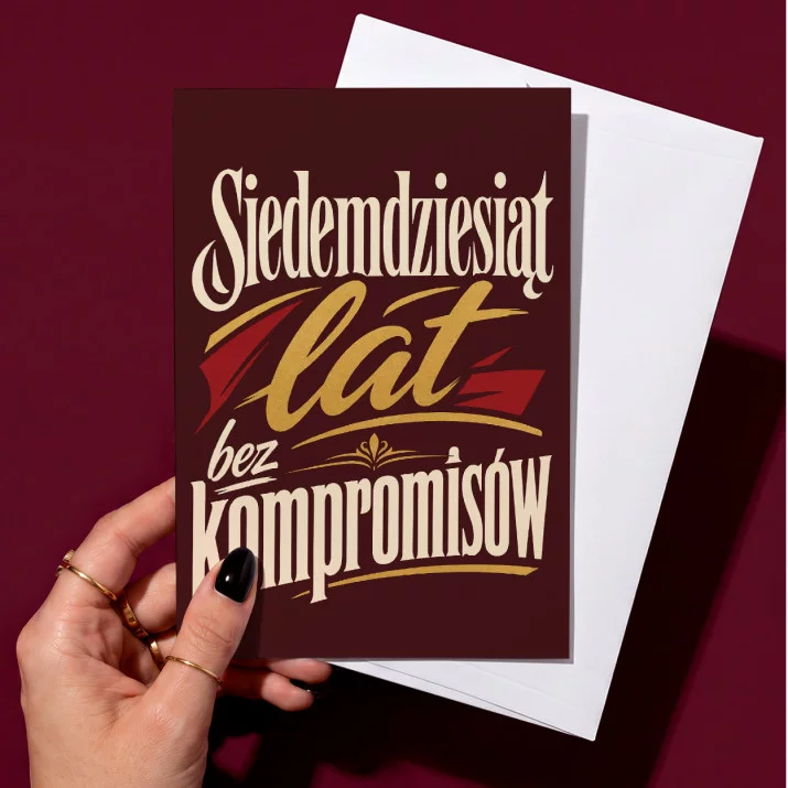 Kartka z Życzeniami Na 70 Dla 70 Latki Kobiety: Manifest Bez Kompromisów Kartka z Życzeniami Na 70 Dla 70 Latki Kobiety: Manifest Bez Kompromisów