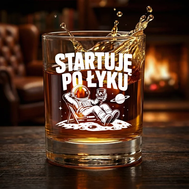 Szklanka Do Whisky Dla Fana Kosmosu Prezent Dla Mężczyzny: Startuję Po Łyku