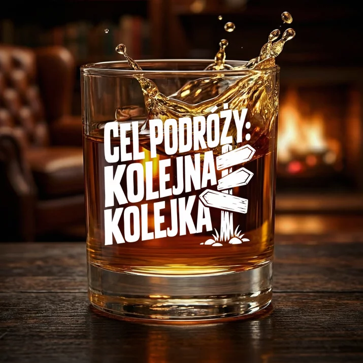 Szklanka Do Whisky Dla Podróżnika Prezent Dla Mężczyzny: Cel Podróży: Kolejna Kolejka Szklanka Do Whisky Dla Podróżnika Prezent Dla Mężczyzny: Cel Podróży: Kolejna Kolejka