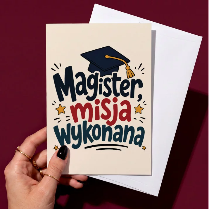 Kartka z Życzeniami Na Obronę Magistra Dla Mężczyzny: Akademicki Humor