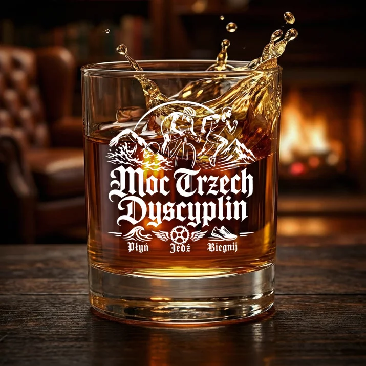 Szklanka Do Whisky Dla Triathlonisty Prezent Dla Mężczyzny: Moc Trzech Dyscyplin