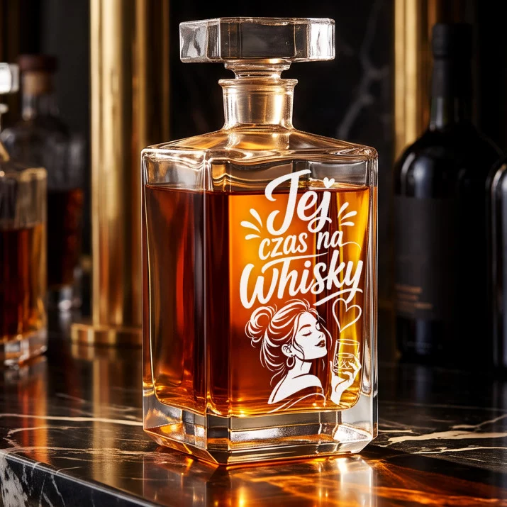 Karafka Do Whisky z Grawerem Dla Kobiety Prezent: Jej Czas Na Whisky Karafka Do Whisky z Grawerem Dla Kobiety Prezent: Jej Czas Na Whisky
