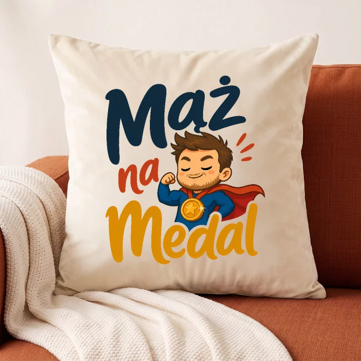 Poduszka Dekoracyjna Na Rocznicę Ślubu Prezent Na Walentynki Dla Mężczyzny: Chibi Mąż Z Humorem Poduszka Dekoracyjna Na Rocznicę Ślubu Prezent Na Walentynki Dla Mężczyzny: Chibi Mąż Z Humorem