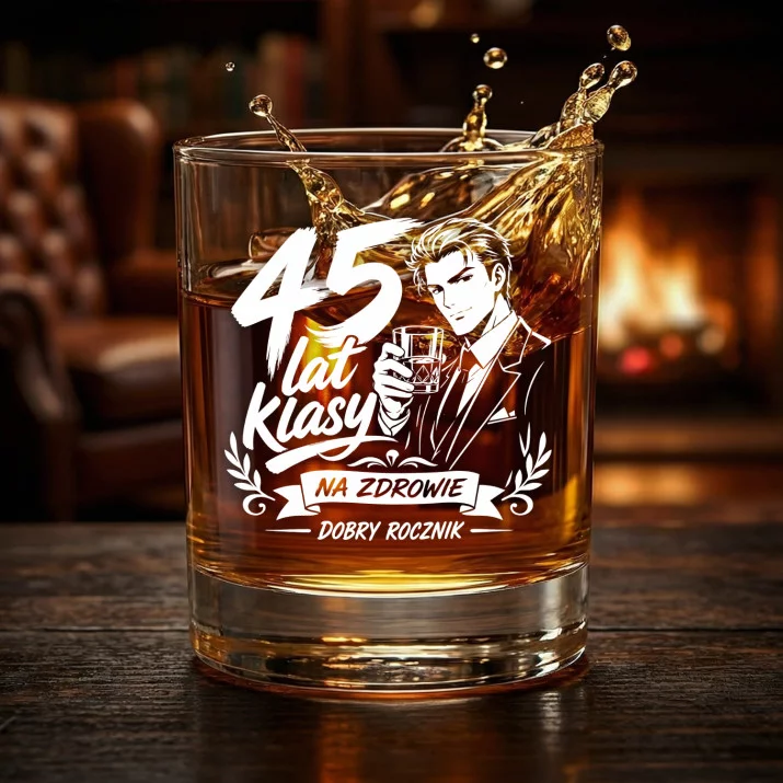 Szklanka Do Whisky Na 45 Urodziny Prezent Dla Mężczyzny: 45 Lat Klasy Szklanka Do Whisky Na 45 Urodziny Prezent Dla Mężczyzny: 45 Lat Klasy