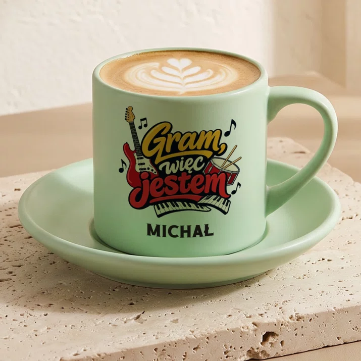Filiżanka Personalizowana Dla Muzyka Prezent Dla Mężczyzny: Gram, Więc Jestem Filiżanka Personalizowana Dla Muzyka Prezent Dla Mężczyzny: Gram, Więc Jestem