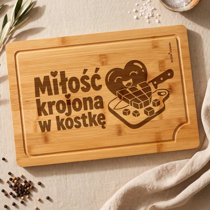Deska Do Krojenia Na Rocznicę Prezent Na Walentynki Dla Kobiety: Miłosne Kostki Deska Do Krojenia Na Rocznicę Prezent Na Walentynki Dla Kobiety: Miłosne Kostki