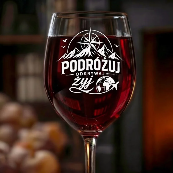 Kieliszek Do Wina Dla Podróżnika Prezent Dla Mężczyzny: Podróżuj Odkrywaj Żyj Kieliszek Do Wina Dla Podróżnika Prezent Dla Mężczyzny: Podróżuj Odkrywaj Żyj