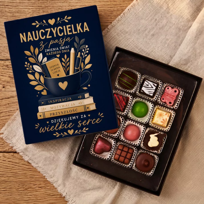 Czekoladki Dla Nauczycielki Prezent Na Dzień Nauczyciela Dla Kobiety: Nauczycielka Z Pasją Czekoladki Dla Nauczycielki Prezent Na Dzień Nauczyciela Dla Kobiety: Nauczycielka Z Pasją