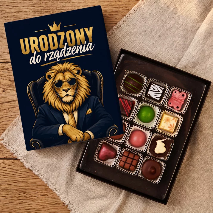 Czekoladki Dla Kierownika Prezent Dla Mężczyzny: Lew Urodzony Do Rządzenia