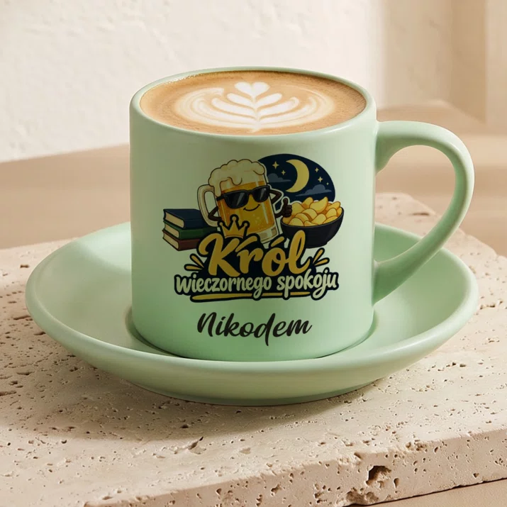 Filiżanka Personalizowana Dla Faceta Prezent Dla Mężczyzny: Król Wieczornego Spokoju Filiżanka Personalizowana Dla Faceta Prezent Dla Mężczyzny: Król Wieczornego Spokoju
