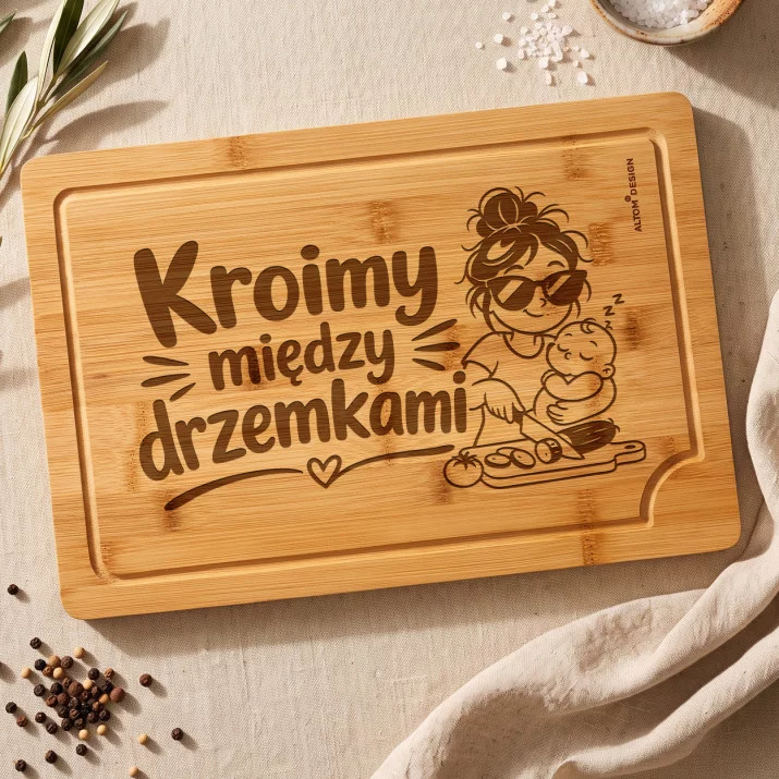Deska Do Krojenia Dla Świeżo Upieczonych Rodziców Prezent Dla Pary: Między Drzemkami Deska Do Krojenia Dla Świeżo Upieczonych Rodziców Prezent Dla Pary: Między Drzemkami