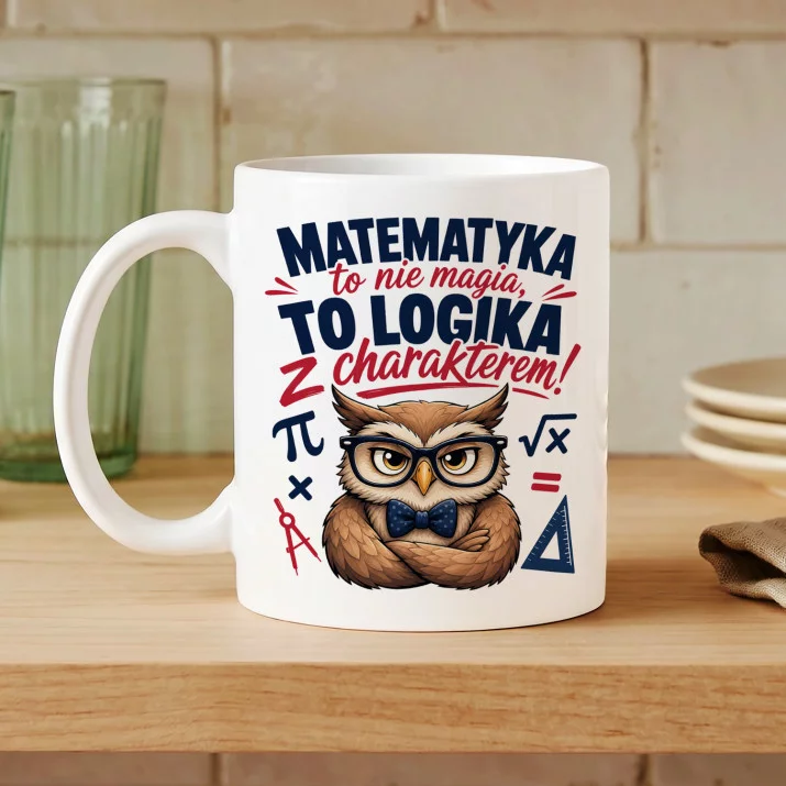 Kubek Z Nadrukiem Dla Nauczyciela Matematyki Prezent Dla Mężczyzny: Matematyka Z Charakterem Kubek Z Nadrukiem Dla Nauczyciela Matematyki Prezent Dla Mężczyzny: Matematyka Z Charakterem