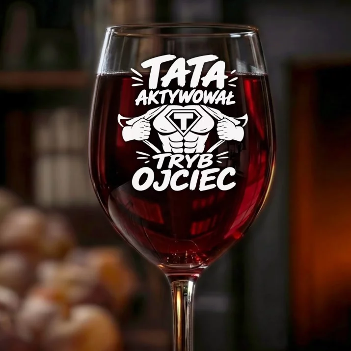 Kieliszek Do Wina Na Pępkowe Prezent Dla Mężczyzny: Tata Aktywował Tryb Ojciec