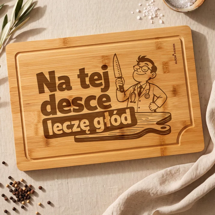 Deska Do Krojenia Dla Lekarza Prezent Dla Mężczyzny: Dyżur Smaku