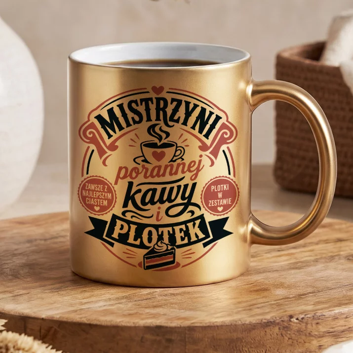 Złoty Kubek Dla Sąsiadki Prezent Dla Kobiety: Kawa I Plotki Złoty Kubek Dla Sąsiadki Prezent Dla Kobiety: Kawa I Plotki