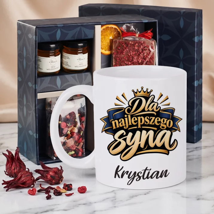 Zestaw Prezentowy z Kubkiem Dla Syna Dla Mężczyzny: Dla Najlepszego Syna
