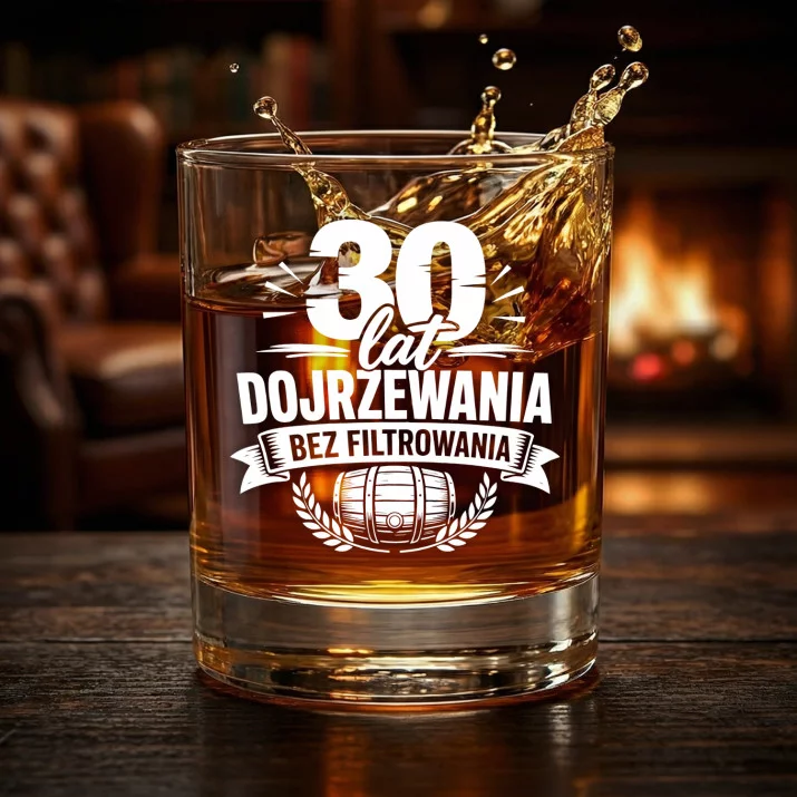 Szklanka Do Whisky Na 30 Urodziny Prezent Dla Mężczyzny: 30 Lat Dojrzewania