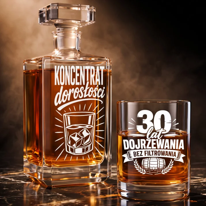 Zestaw Do Whisky Na 30 Urodziny Prezent Dla Mężczyzny: Koncentrat Dorosłości Zestaw Do Whisky Na 30 Urodziny Prezent Dla Mężczyzny: Koncentrat Dorosłości