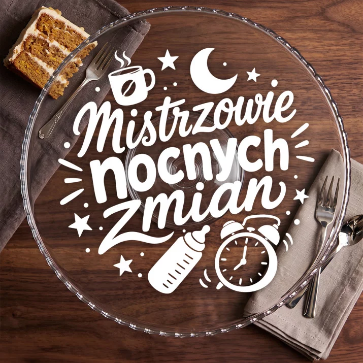 Patera Na Ciasto Dla Świeżo Upieczonych Rodziców Prezent Dla Pary: Nocne Bohaterstwo Patera Na Ciasto Dla Świeżo Upieczonych Rodziców Prezent Dla Pary: Nocne Bohaterstwo