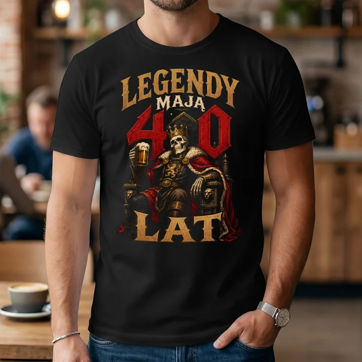 Koszulka Męska Na 40 Urodziny Prezent Dla Mężczyzny: Legendy Mają 40 Lat