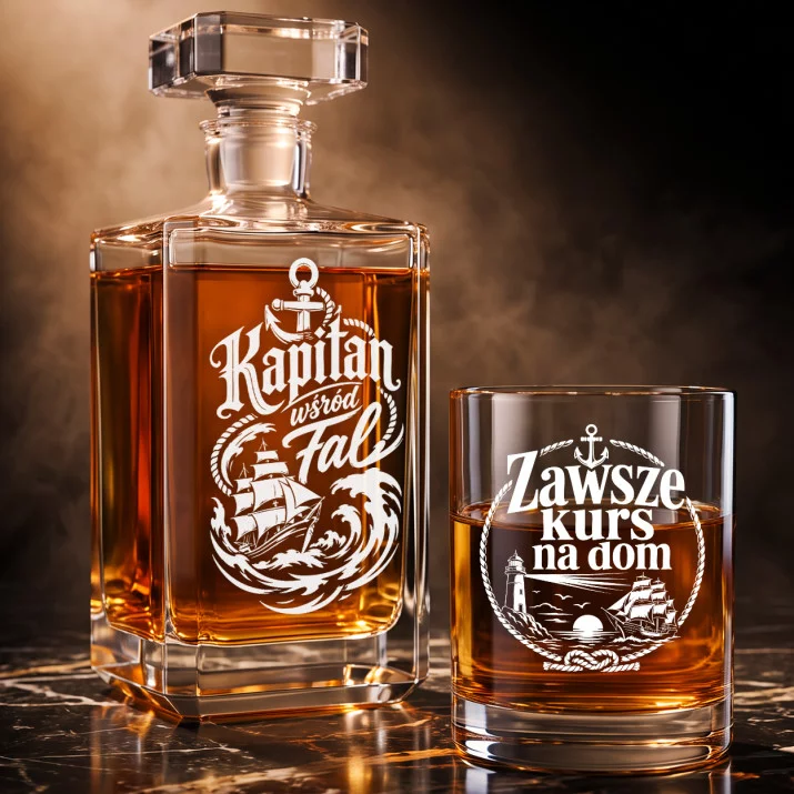 Zestaw Do Whisky Dla Marynarza Prezent Dla Mężczyzny: Kapitański Duch Zestaw Do Whisky Dla Marynarza Prezent Dla Mężczyzny: Kapitański Duch