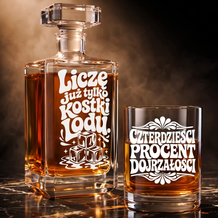 Zestaw Do Whisky Na 40 Prezent Na 40 Urodziny Dla Mężczyzny: Liczę Już Tylko Kostki Lodu. Zestaw Do Whisky Na 40 Prezent Na 40 Urodziny Dla Mężczyzny: Liczę Już Tylko Kostki Lodu.