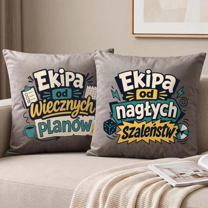 Poduszki Dekoracyjne Dla Przyjaciół Prezent Dla Pary: Plan I Szaleństwo Poduszki Dekoracyjne Dla Przyjaciół Prezent Dla Pary: Plan I Szaleństwo