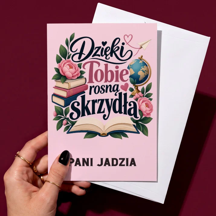 Kartka Personalizowana Dla Wychowawczyni Prezent Dla Kobiety: Dzięki Tobie Rosną Kartka Personalizowana Dla Wychowawczyni Prezent Dla Kobiety: Dzięki Tobie Rosną
