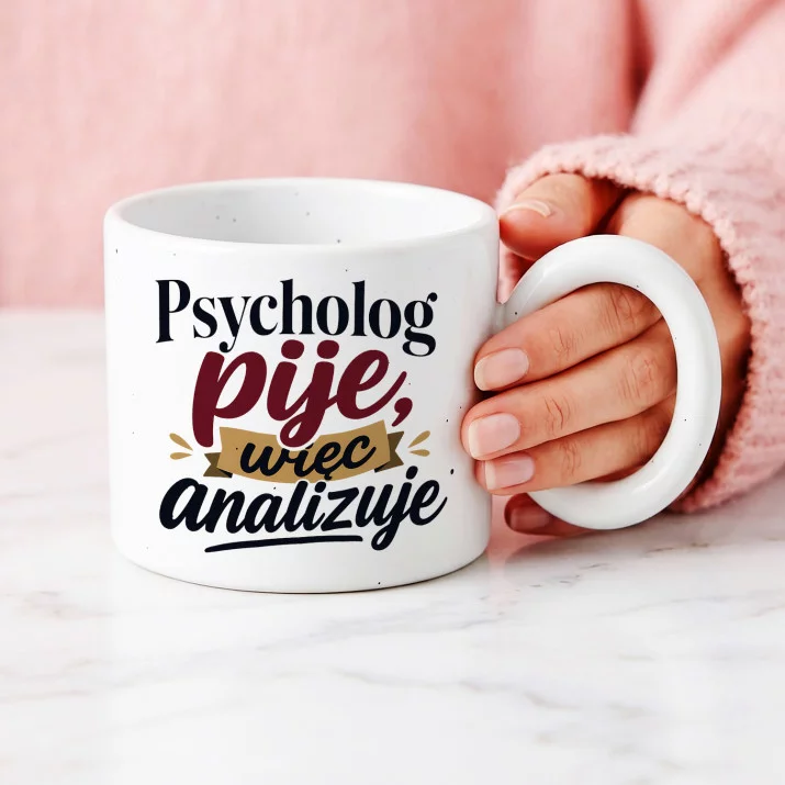 Kubek Z Okrągłym Uchem Dla Psychologa Prezent Dla Mężczyzny: Kawa I Analiza