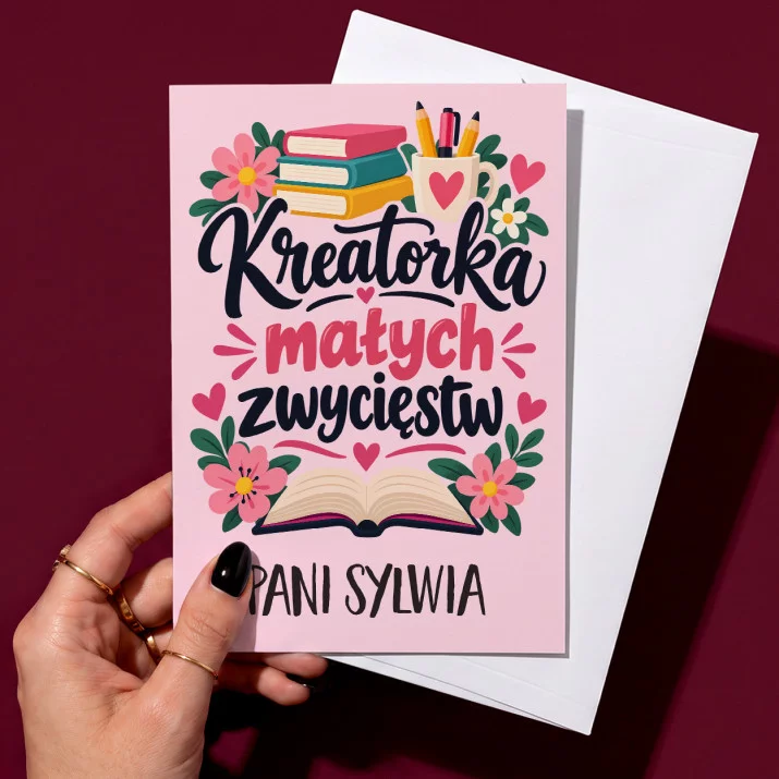 Kartka Personalizowana Dla Wychowawczyni Prezent Dla Kobiety: Kreatorka Małych Kartka Personalizowana Dla Wychowawczyni Prezent Dla Kobiety: Kreatorka Małych