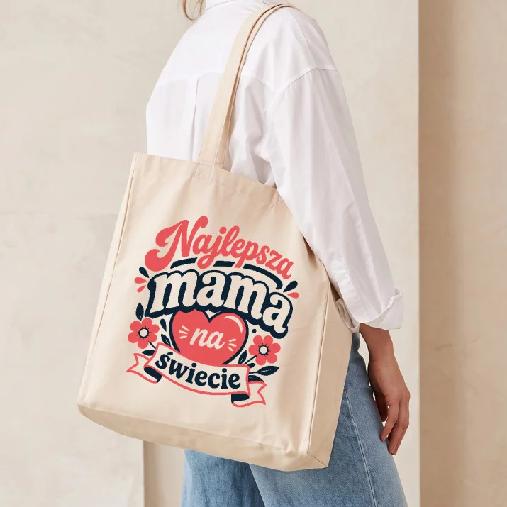 Torba Na Zakupy Dla Mamy Prezent Na Dzień Mamy Dla Kobiety: Czuła Retro Mama