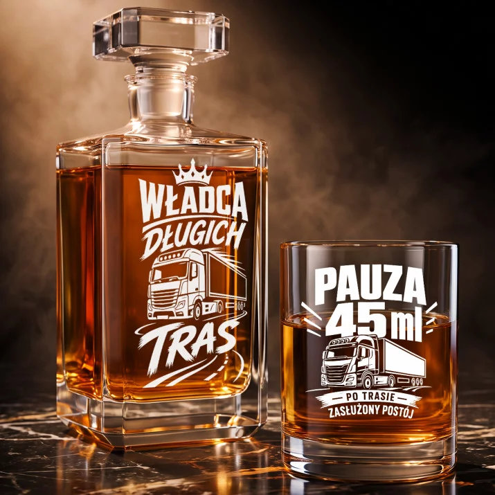 Zestaw Do Whisky Dla Tirowca Prezent Dla Mężczyzny: Humor Na Trasie