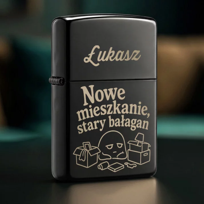 Zapalniczka z Grawerem Na Parapetówkę Prezent Dla Mężczyzny: Nowe Mieszkanie, Stary