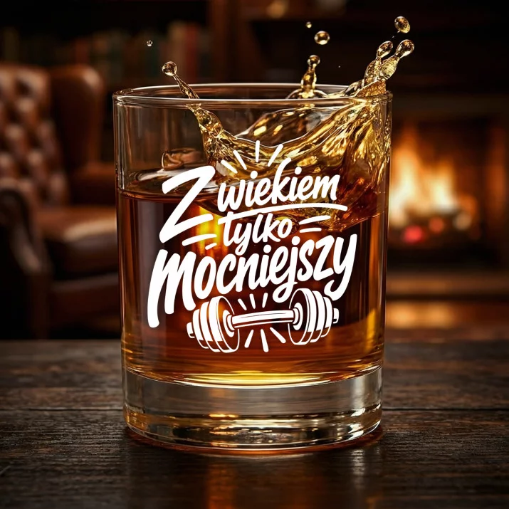 Szklanka Do Whisky Na 40 Urodziny Prezent Dla Mężczyzny: Z Wiekiem Tylko Mocniejszy Szklanka Do Whisky Na 40 Urodziny Prezent Dla Mężczyzny: Z Wiekiem Tylko Mocniejszy