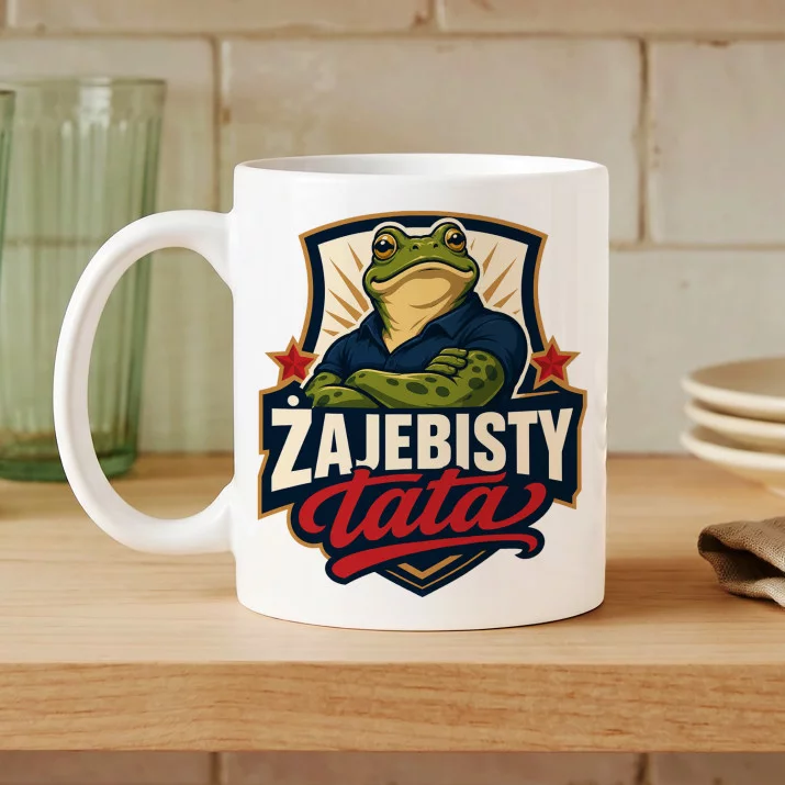 Kubek Z Nadrukiem Na Dzień Taty Prezent Dla Taty Mężczyzny: Żajebisty Tata Kubek Z Nadrukiem Na Dzień Taty Prezent Dla Taty Mężczyzny: Żajebisty Tata