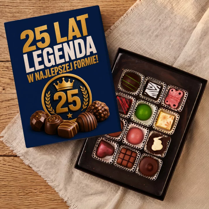 Czekoladki Dla 25 Latka Prezent Na 25 Urodziny Dla Mężczyzny: Legenda 25 Lat Praliny Czekoladki Dla 25 Latka Prezent Na 25 Urodziny Dla Mężczyzny: Legenda 25 Lat Praliny