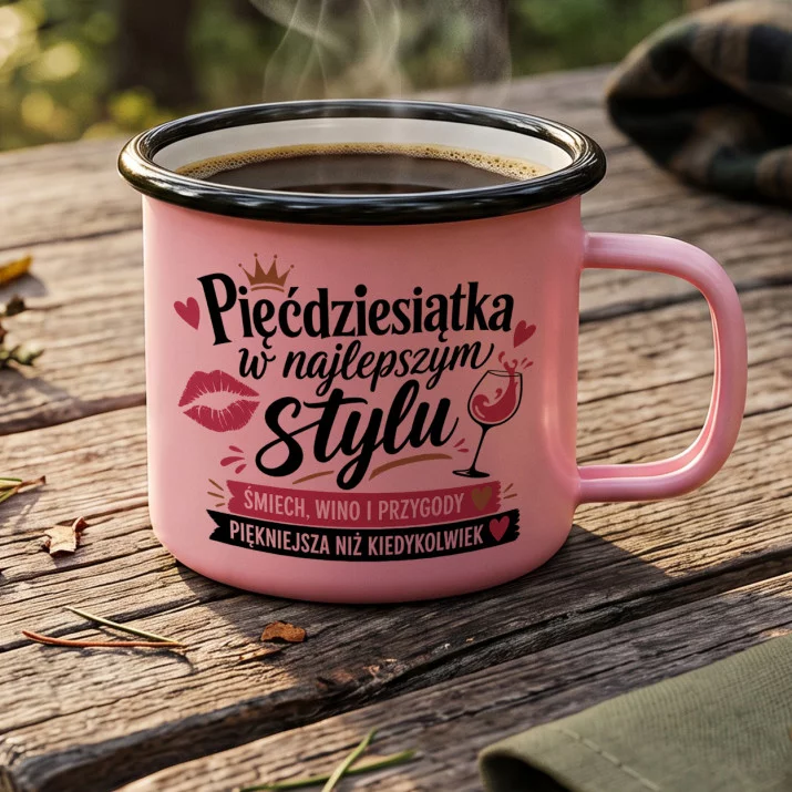 Kubek Emaliowany Na 50 Prezent Na 50 Urodziny Dla Kobiety: Zabawna Pięćdziesiątka Kubek Emaliowany Na 50 Prezent Na 50 Urodziny Dla Kobiety: Zabawna Pięćdziesiątka