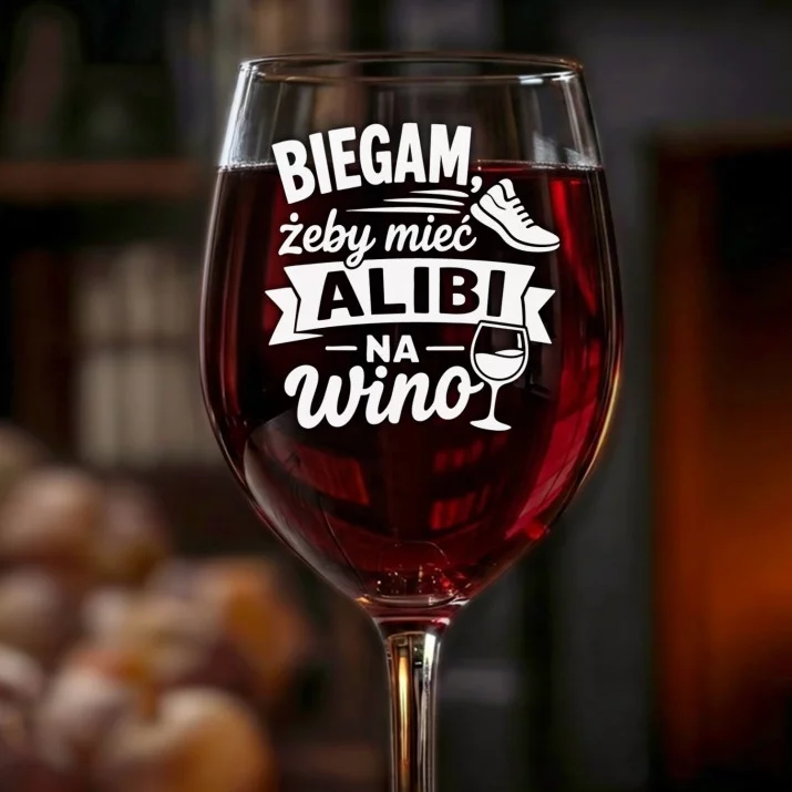 Kieliszek Do Wina Dla Biegaczki Prezent Dla Kobiety: Biegowe Alibi Na Wino