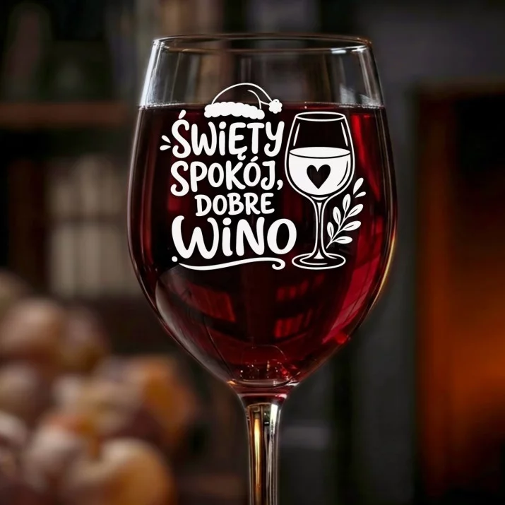 Kieliszek Do Wina Na Mikołaja Prezent Dla Kobiety: Święty Spokój, Dobre Wino