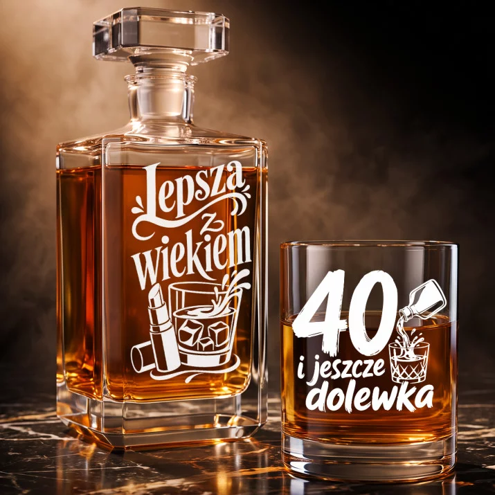 Zestaw Do Whisky Na 40 Urodziny Prezent Dla Kobiety: Dojrzały Humor Zestaw Do Whisky Na 40 Urodziny Prezent Dla Kobiety: Dojrzały Humor