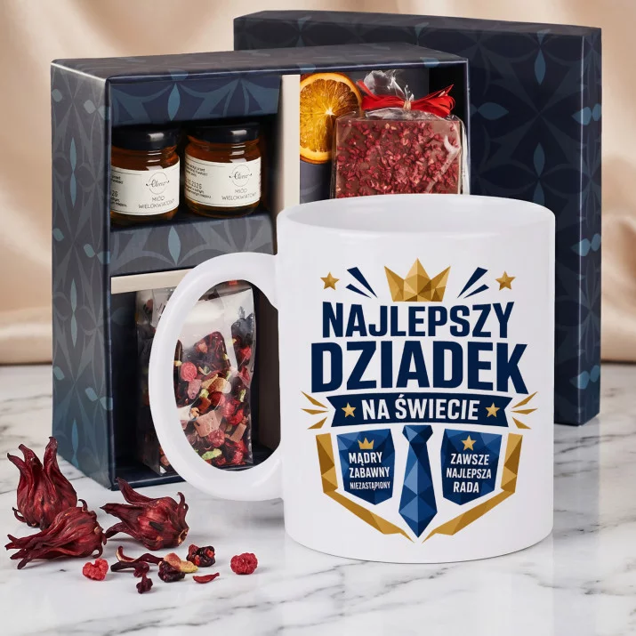 Zestaw Prezenowy Z Kubkiem Na Dzień Dziadka Dla Dziadka: Najlepszy Dziadek Zestaw Prezenowy Z Kubkiem Na Dzień Dziadka Dla Dziadka: Najlepszy Dziadek