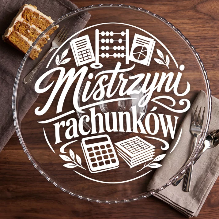 Patera Na Ciasto Dla Księgowej Prezent Dla Kobiety: Elegancja Liczb Patera Na Ciasto Dla Księgowej Prezent Dla Kobiety: Elegancja Liczb